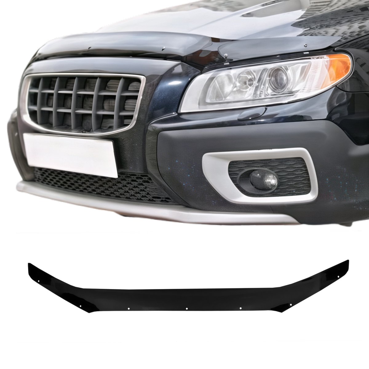 Volvo S80 Hood Deflector - Omac - Acrylic - Black - 2008